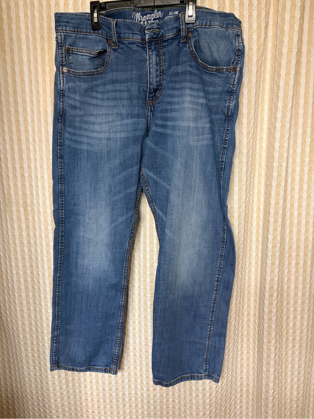 Wrangler Retro Slim Straight Fit Men's Blue Jeans
